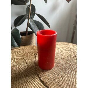 6” tall Battery operated Red candle